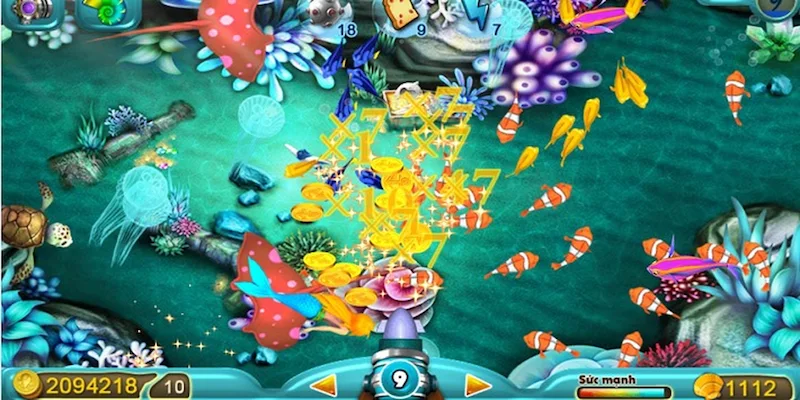Game bắn cá ăn xu với đa dạng các loài sinh vật biển